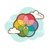 Fleur de vie colorée